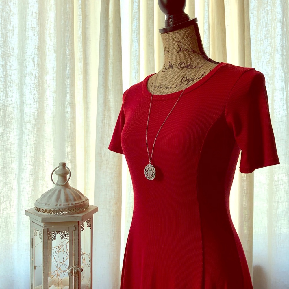 NWOT Red Skater Dress